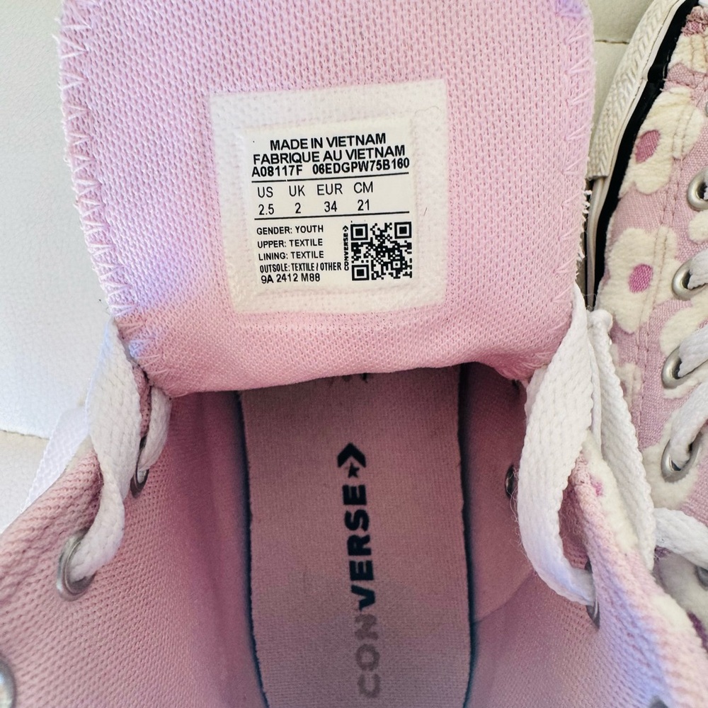 Converse Kids High-Top Sneakers - Pink Floral - Picture 5 of 6